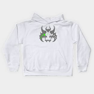 Grey Monster face art Kids Hoodie